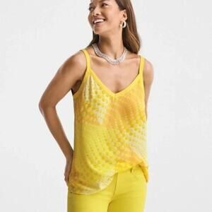 NWT CAbi #6312 Women's Yellow V-Neckline Sunbeam Cami Tank Top Size Medium